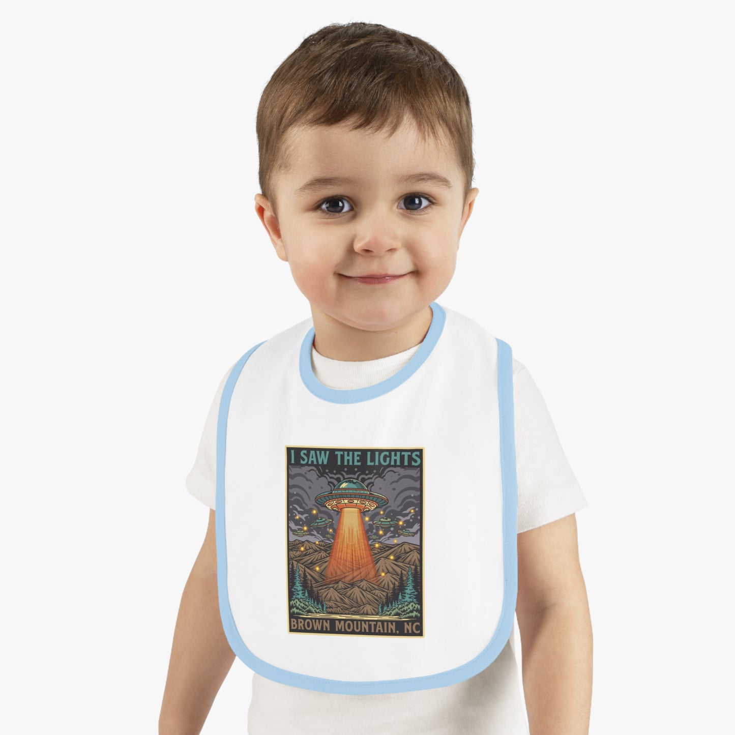I Saw the Lights – Brown Mountain, NC – Baby Bib