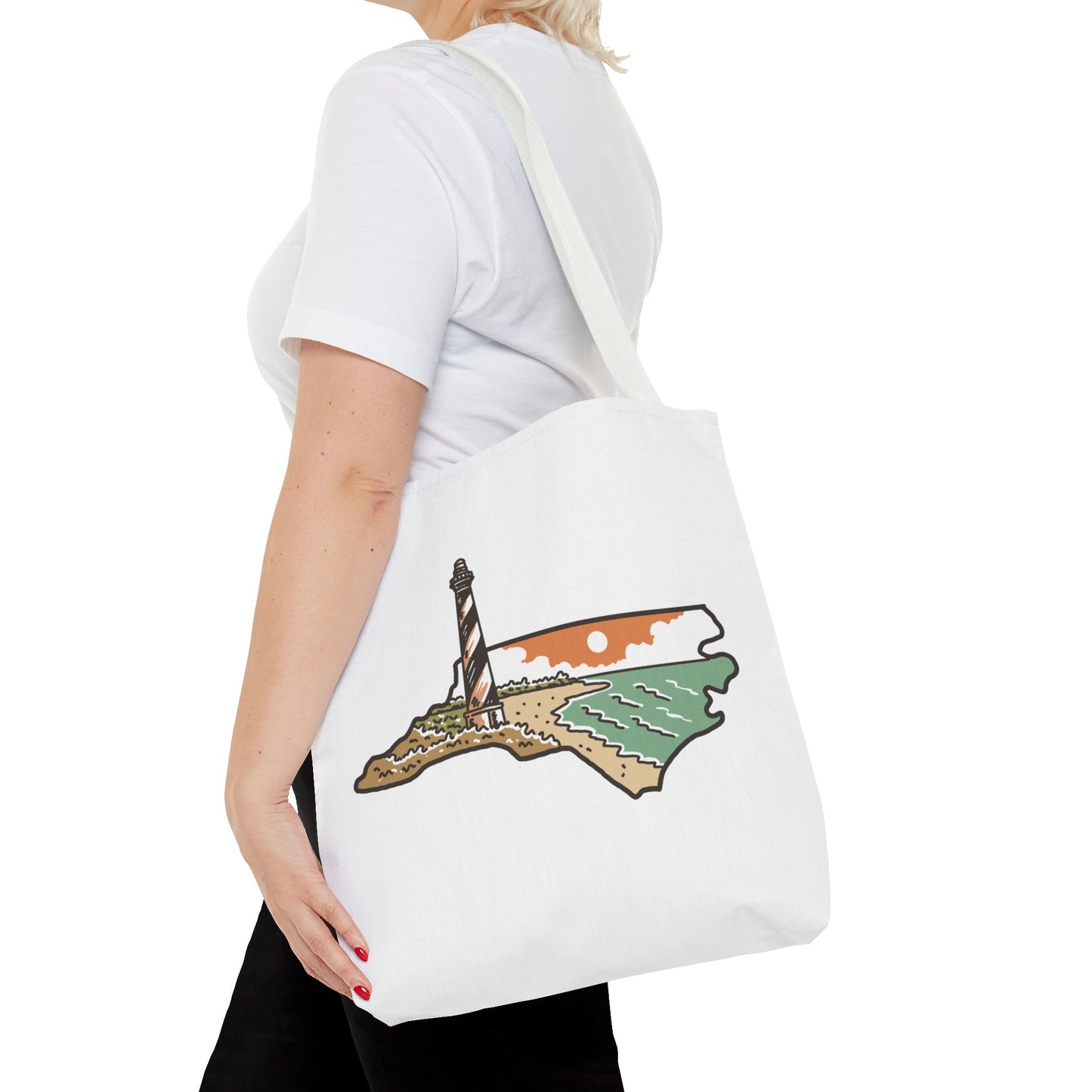Hatteras Lighthouse Tote β Outer Banks Adventure Bag
