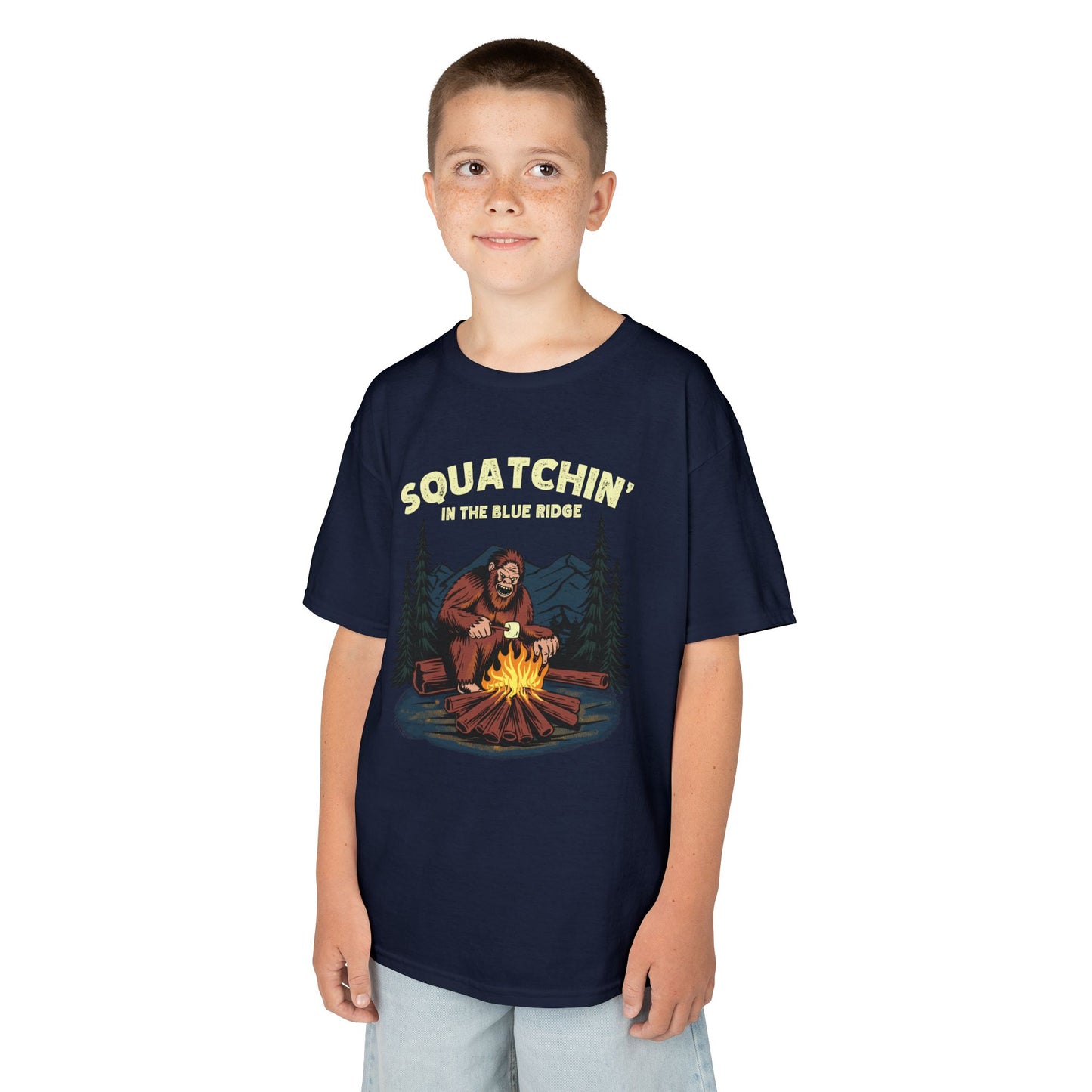 Squatchin’ in the Blue Ridge – Kids Heavy Cotton Tee