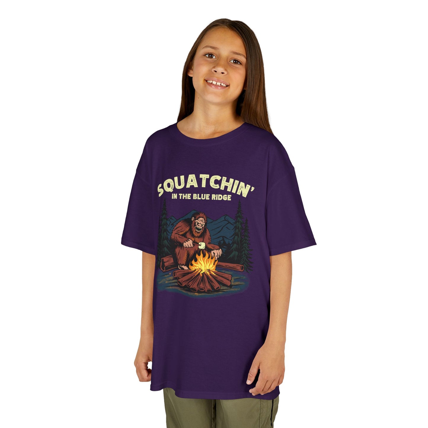 Squatchin’ in the Blue Ridge – Kids Heavy Cotton Tee