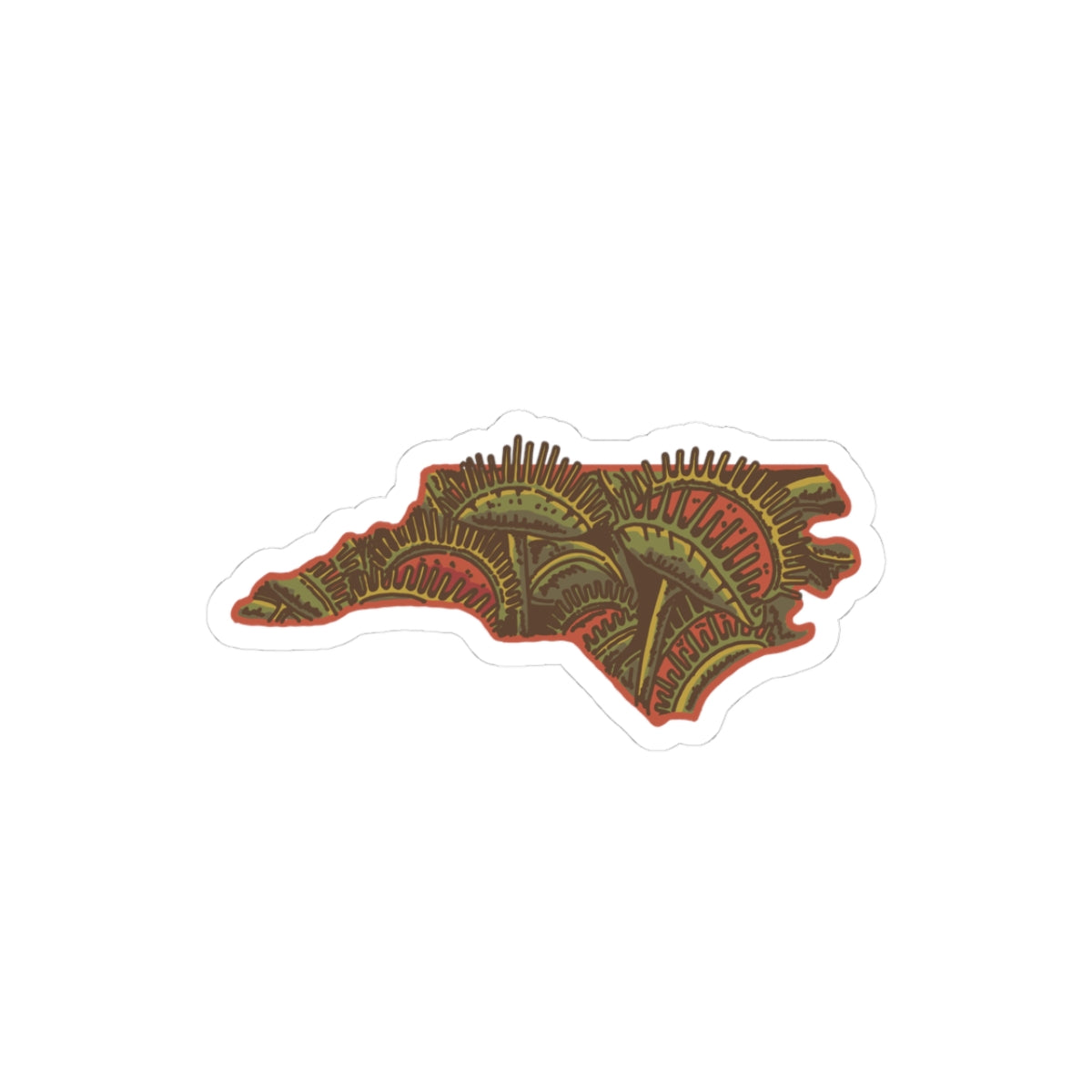 NC Venus Flytrap Sticker – Kiss-Cut Carnivorous Carolina Vinyl