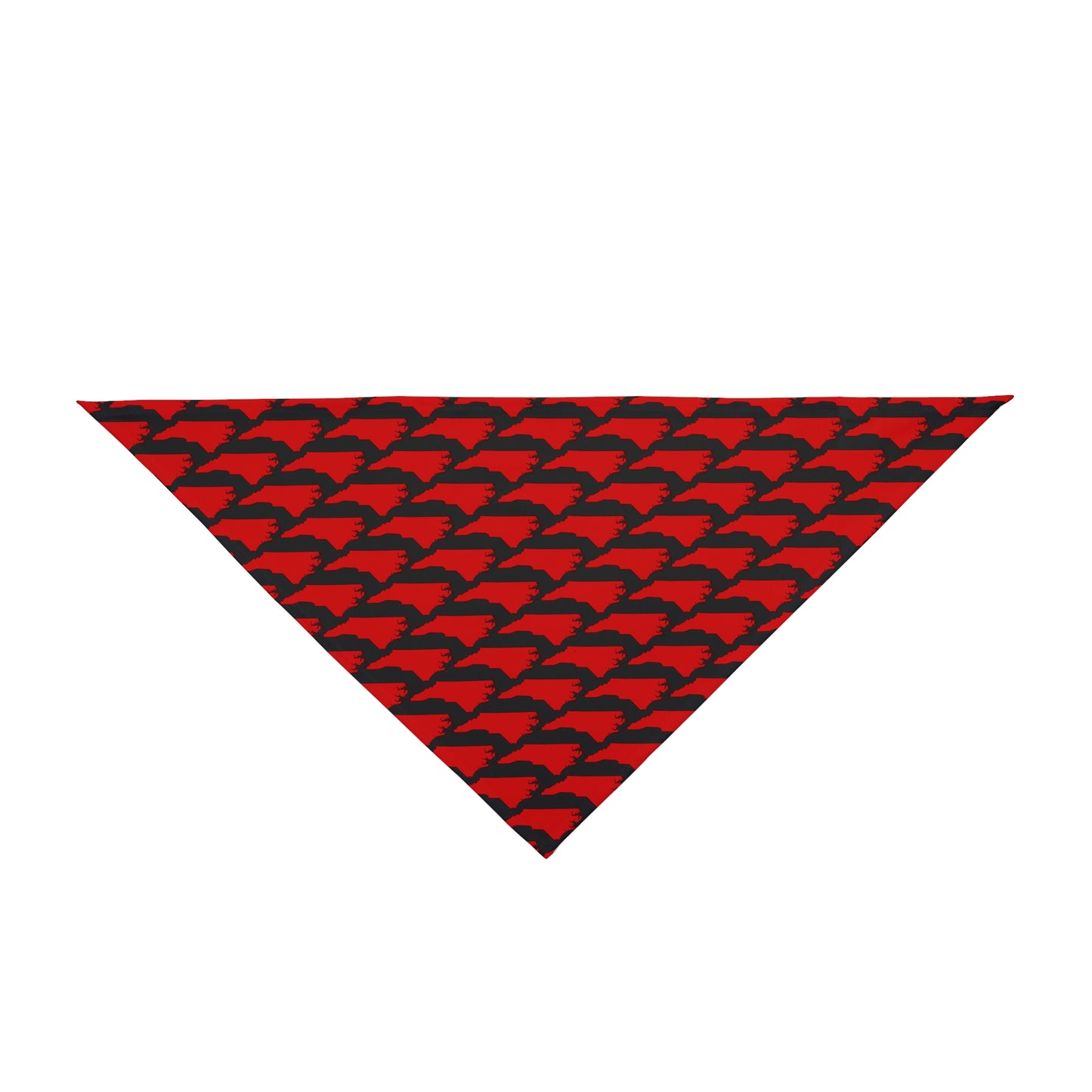 Red NC State Pattern on Black โ Pet Bandana