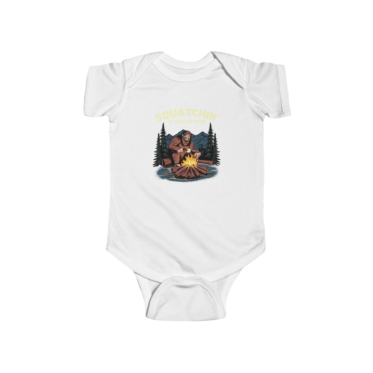 Squatchin' in the Blue Ridge β Infant Fine Jersey Bodysuit
