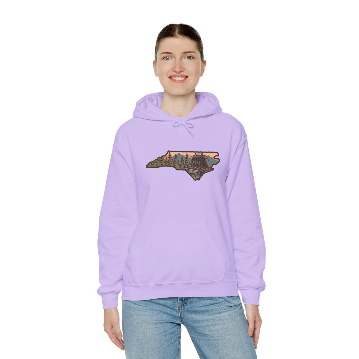 π₯ NC BBQ Mountain Scene Women's Hoodie β Everyday Wear Edition