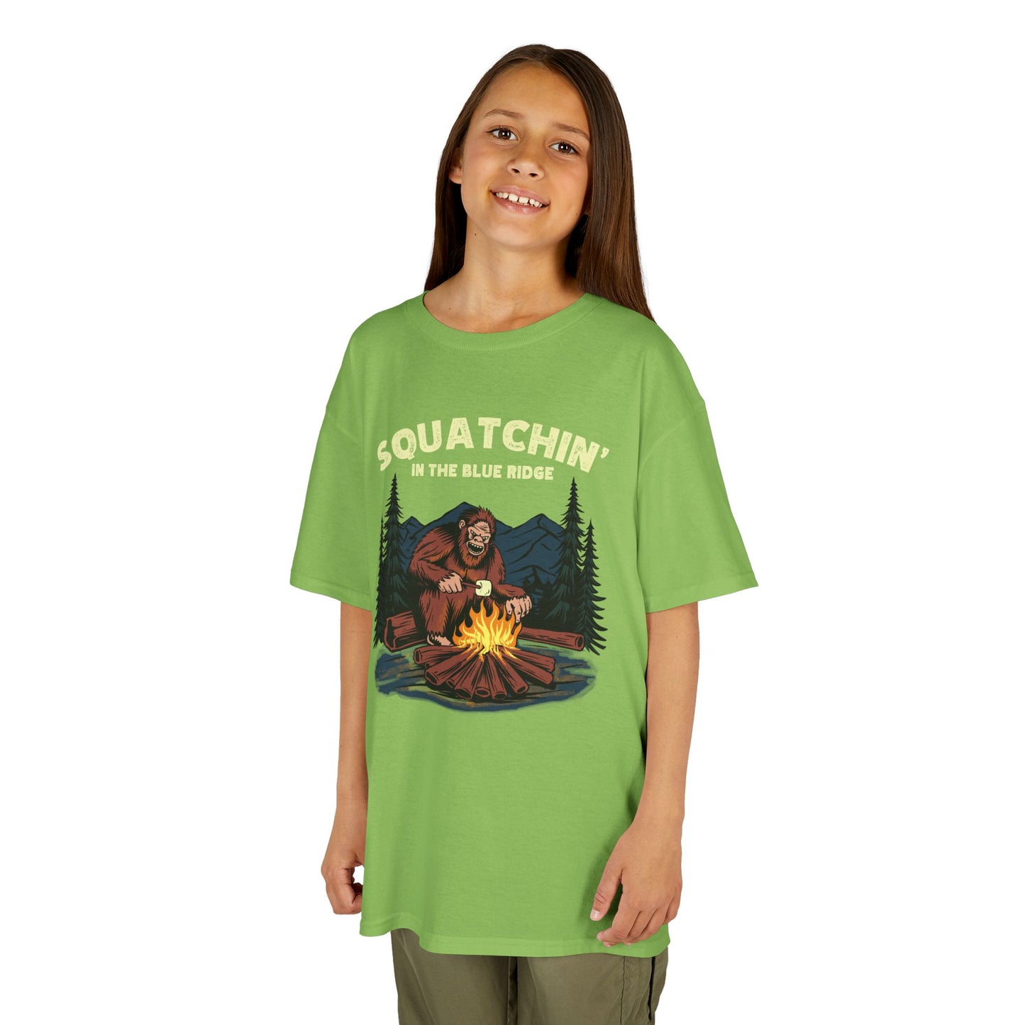 Squatchin’ in the Blue Ridge – Kids Heavy Cotton Tee