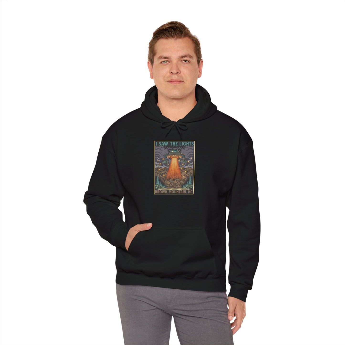 π₯ I Saw The Lights, Brown Mountain NC Men's Hoodie β Everyday Wear Edition