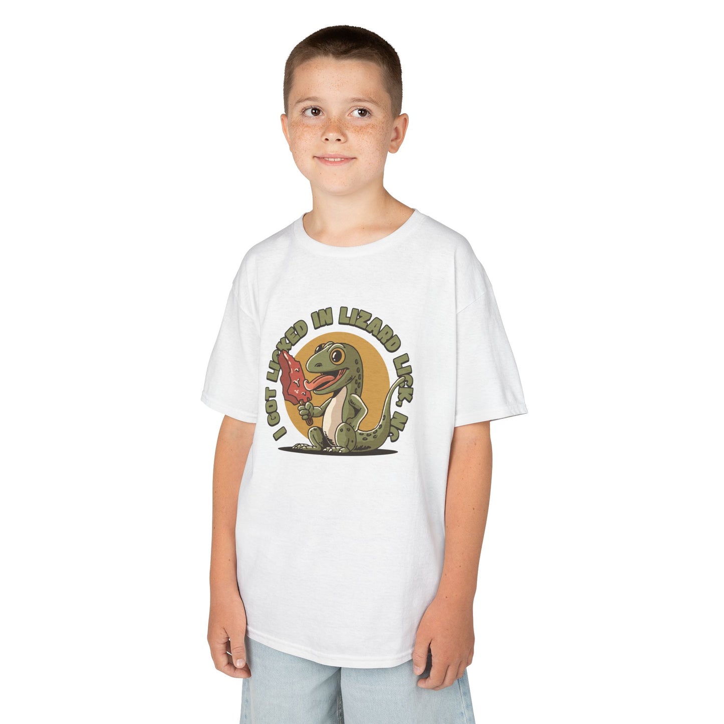I Got Licked in Lizard Lick, NC β Kids Heavy Cotton Tee