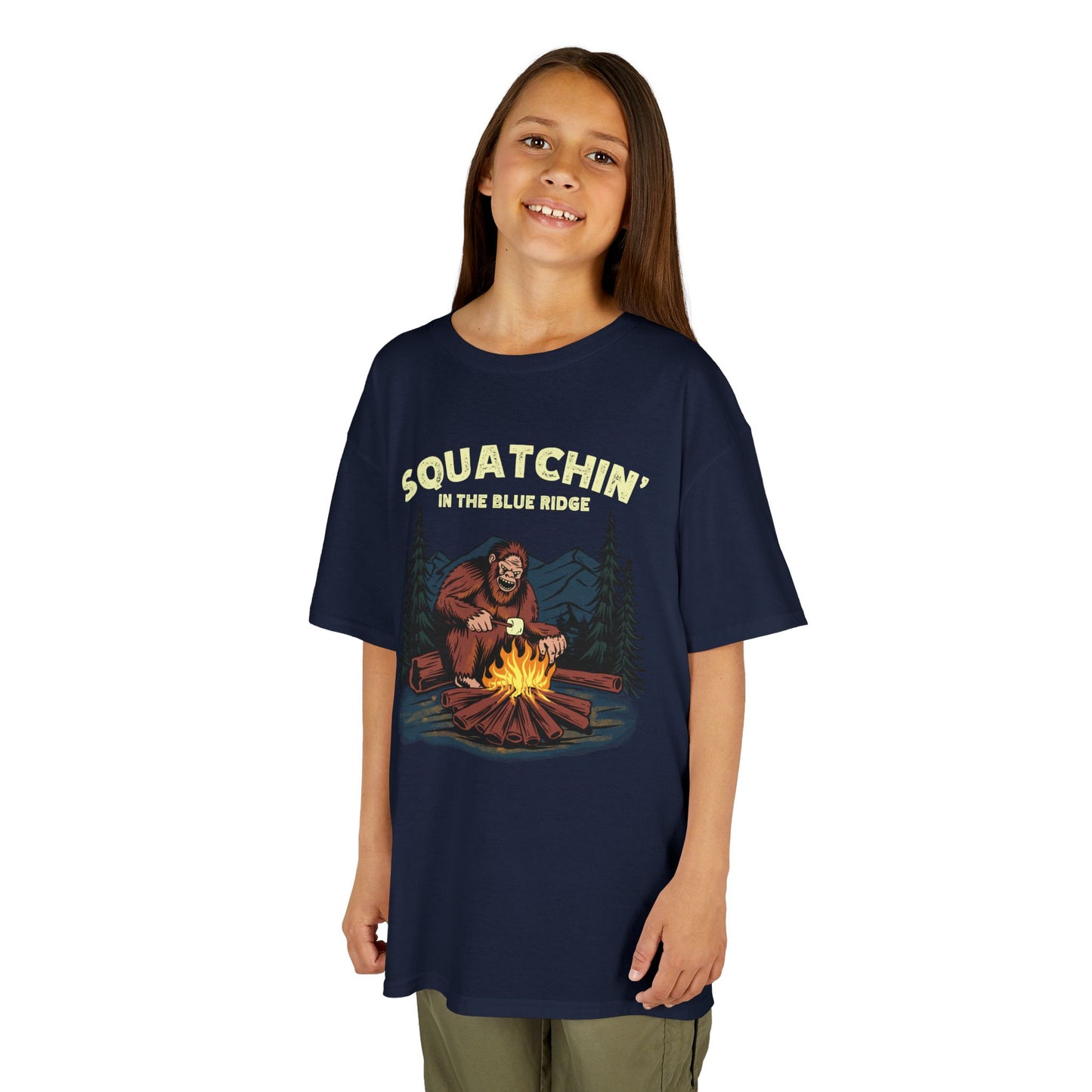 Squatchin’ in the Blue Ridge – Kids Heavy Cotton Tee