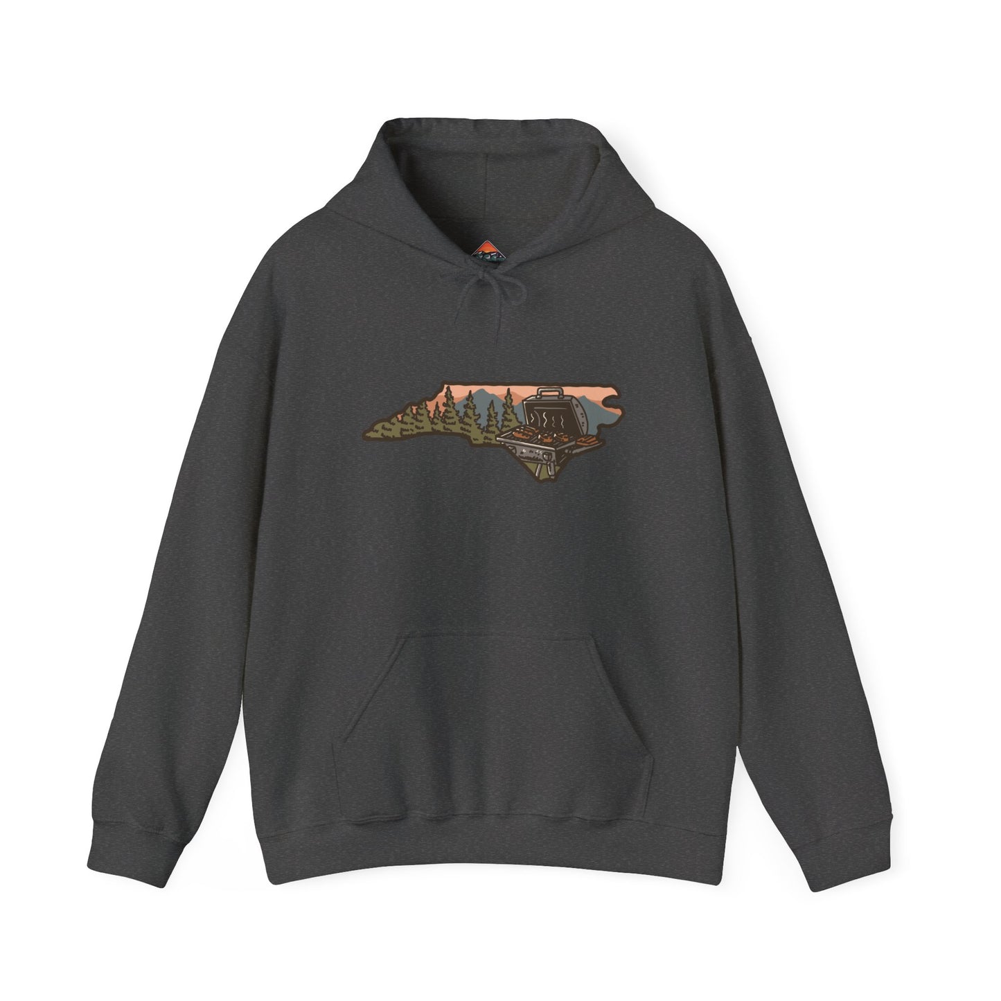 π₯ NC BBQ Mountain Scene Men's Hoodie β Everyday Wear Edition