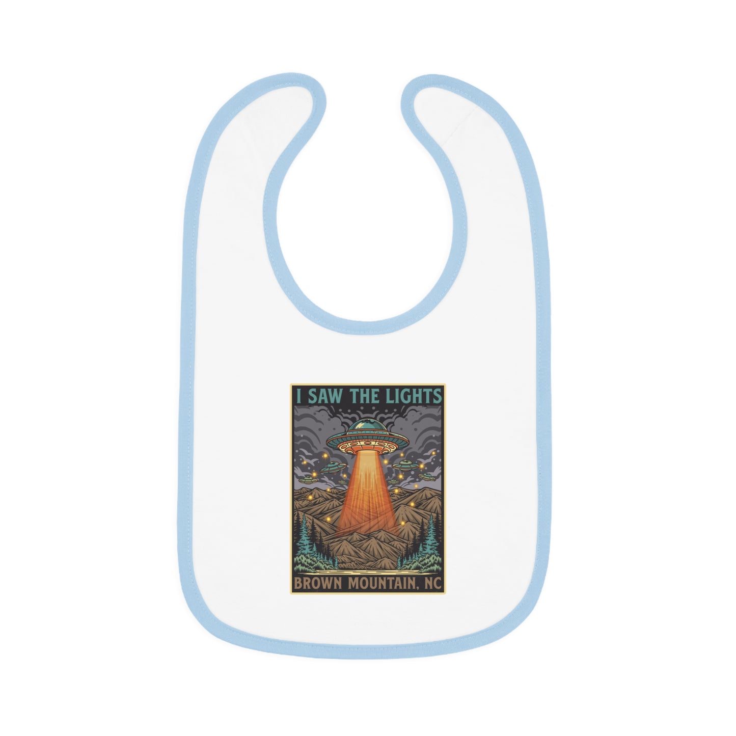 I Saw the Lights – Brown Mountain, NC – Baby Bib