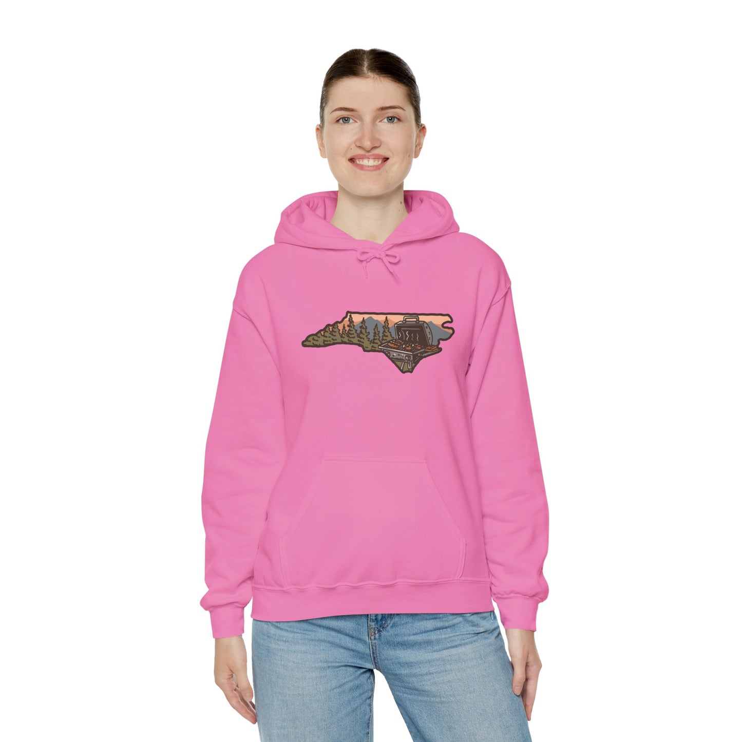 π₯ NC BBQ Mountain Scene Women's Hoodie β Everyday Wear Edition