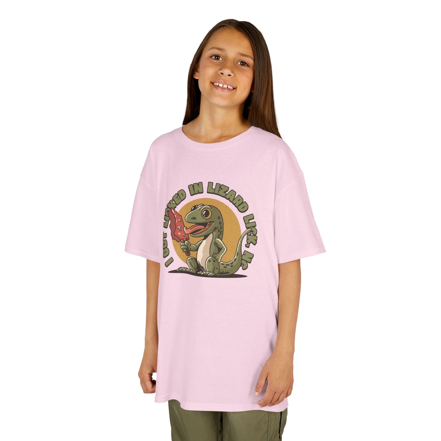 I Got Licked in Lizard Lick, NC β Kids Heavy Cotton Tee