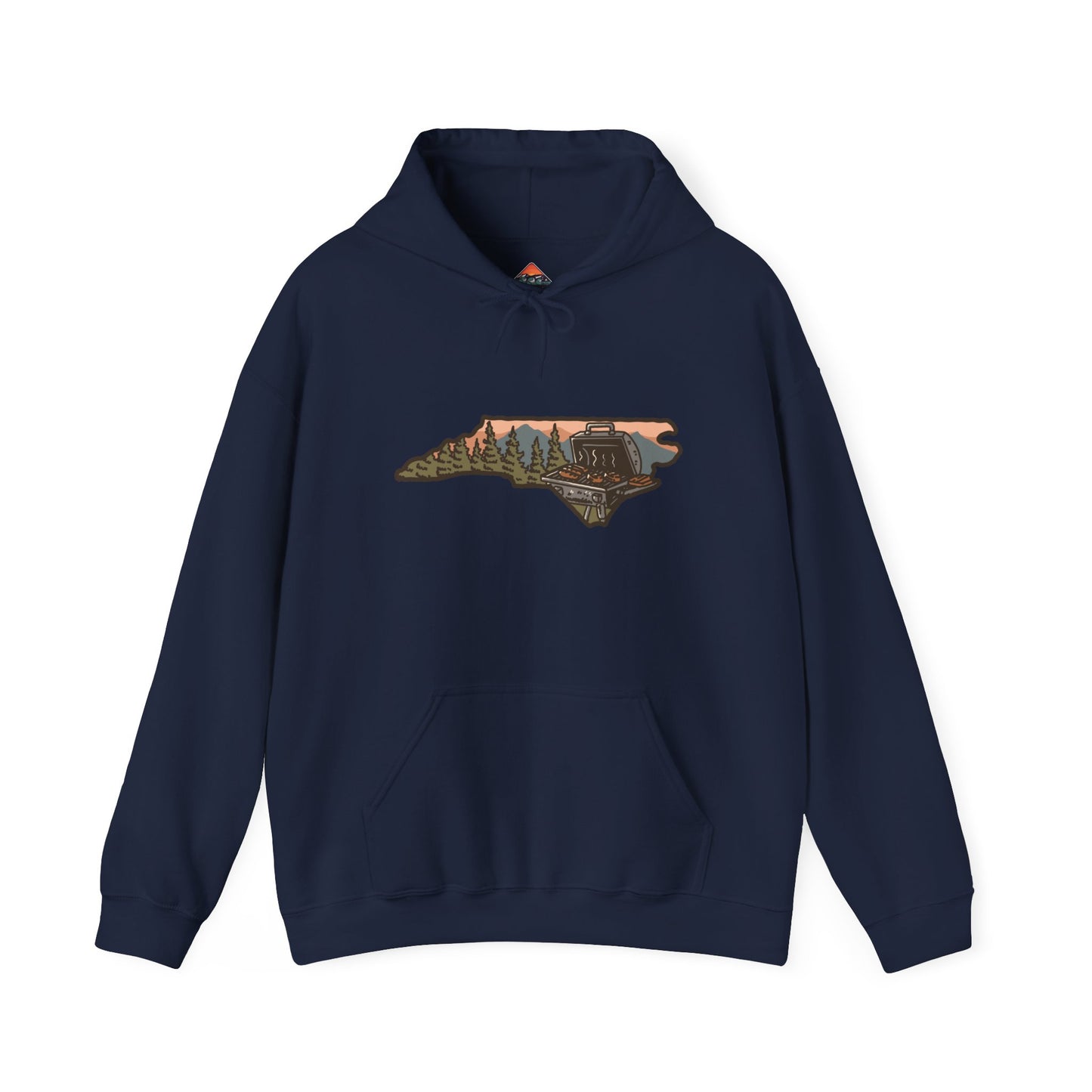 π₯ NC BBQ Mountain Scene Men's Hoodie β Everyday Wear Edition