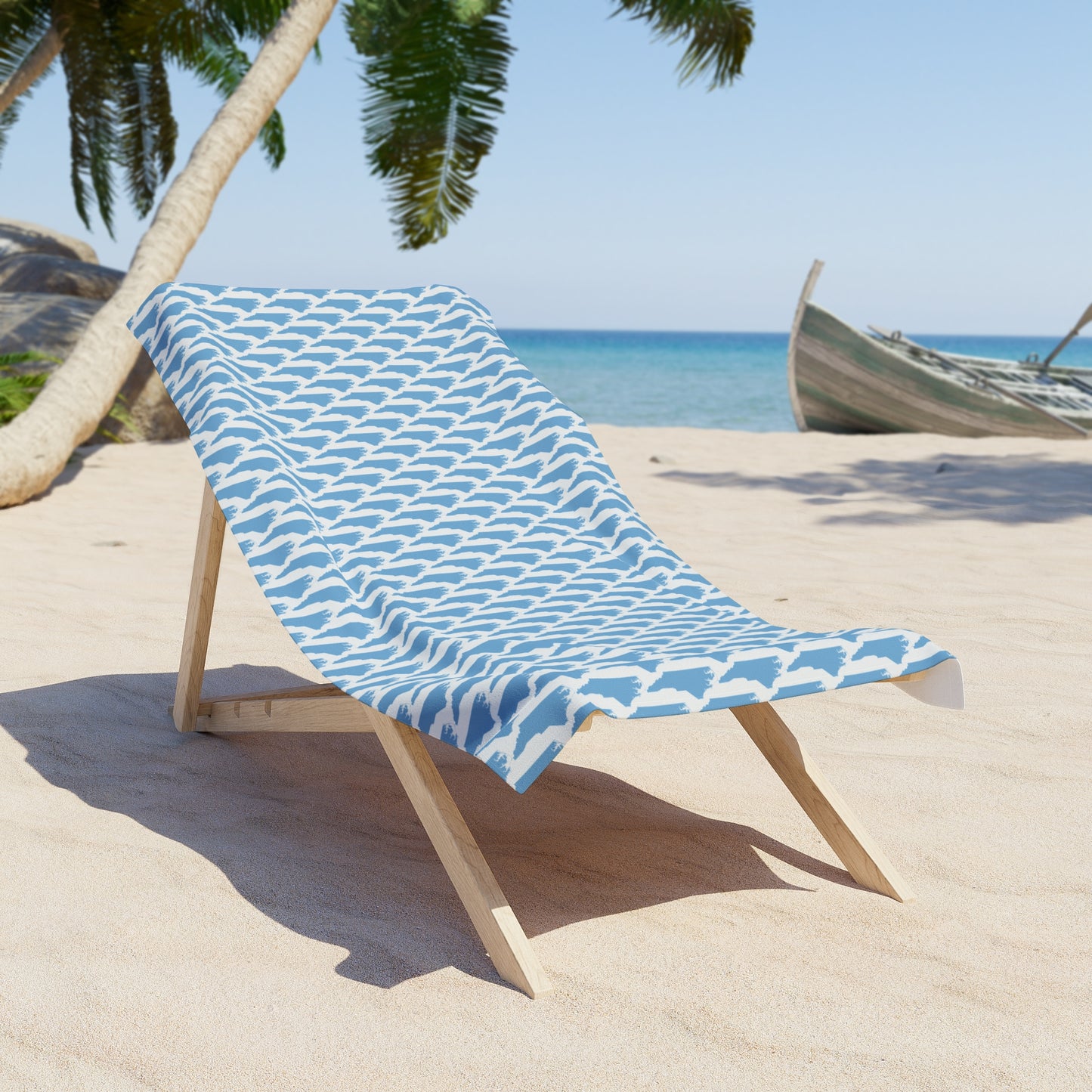 North Carolina State Pattern – Baby Blue Beach Towel
