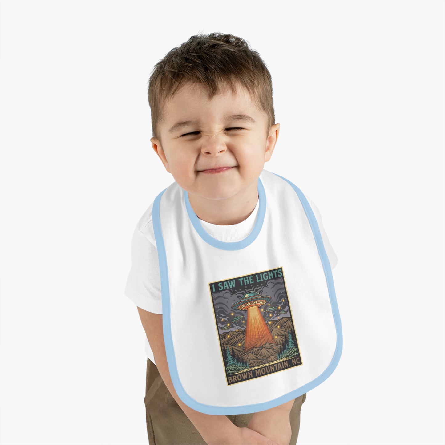 I Saw the Lights – Brown Mountain, NC – Baby Bib
