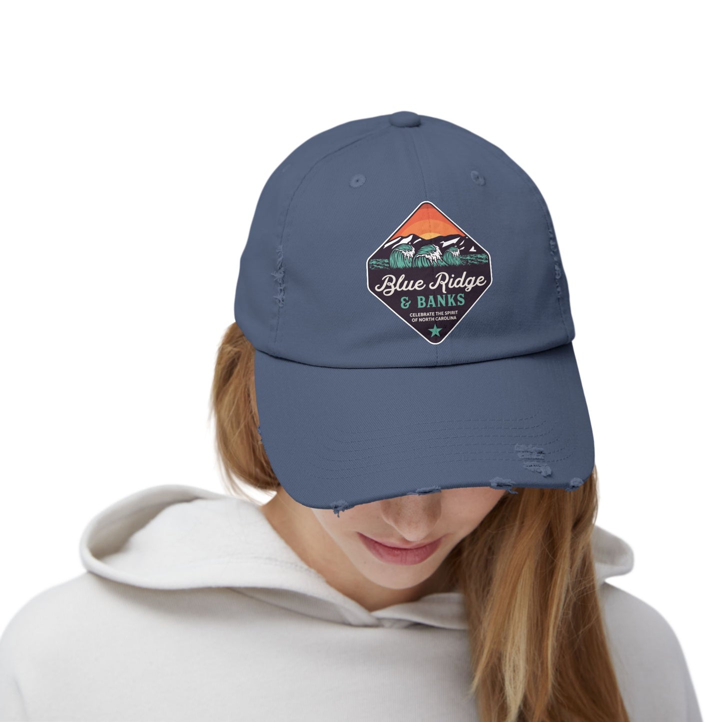 Distressed Cap - North Carolina Blue Ridge & Banks