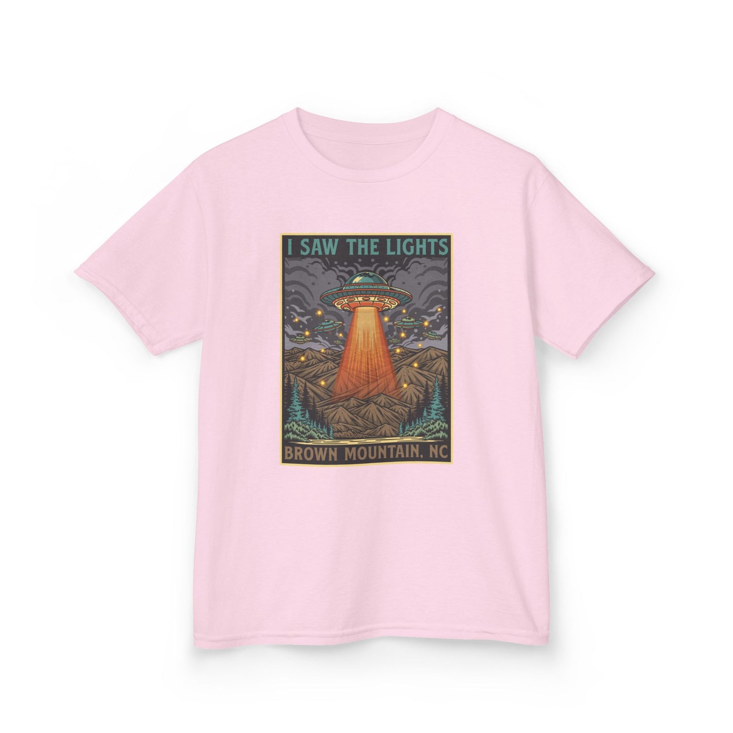 I Saw the Lights β Brown Mountain, NC β Kids Heavy Cotton Tee