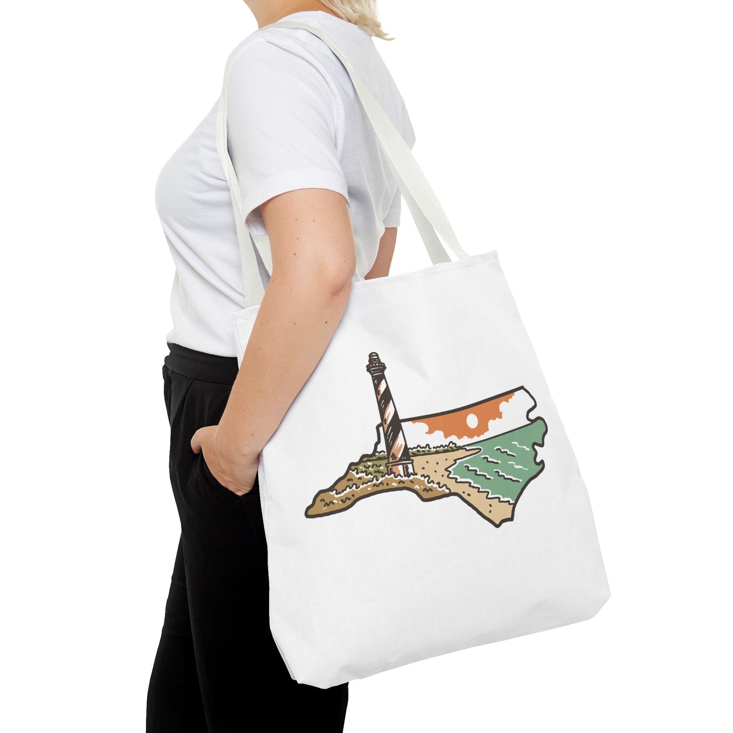 Hatteras Lighthouse Tote β Outer Banks Adventure Bag