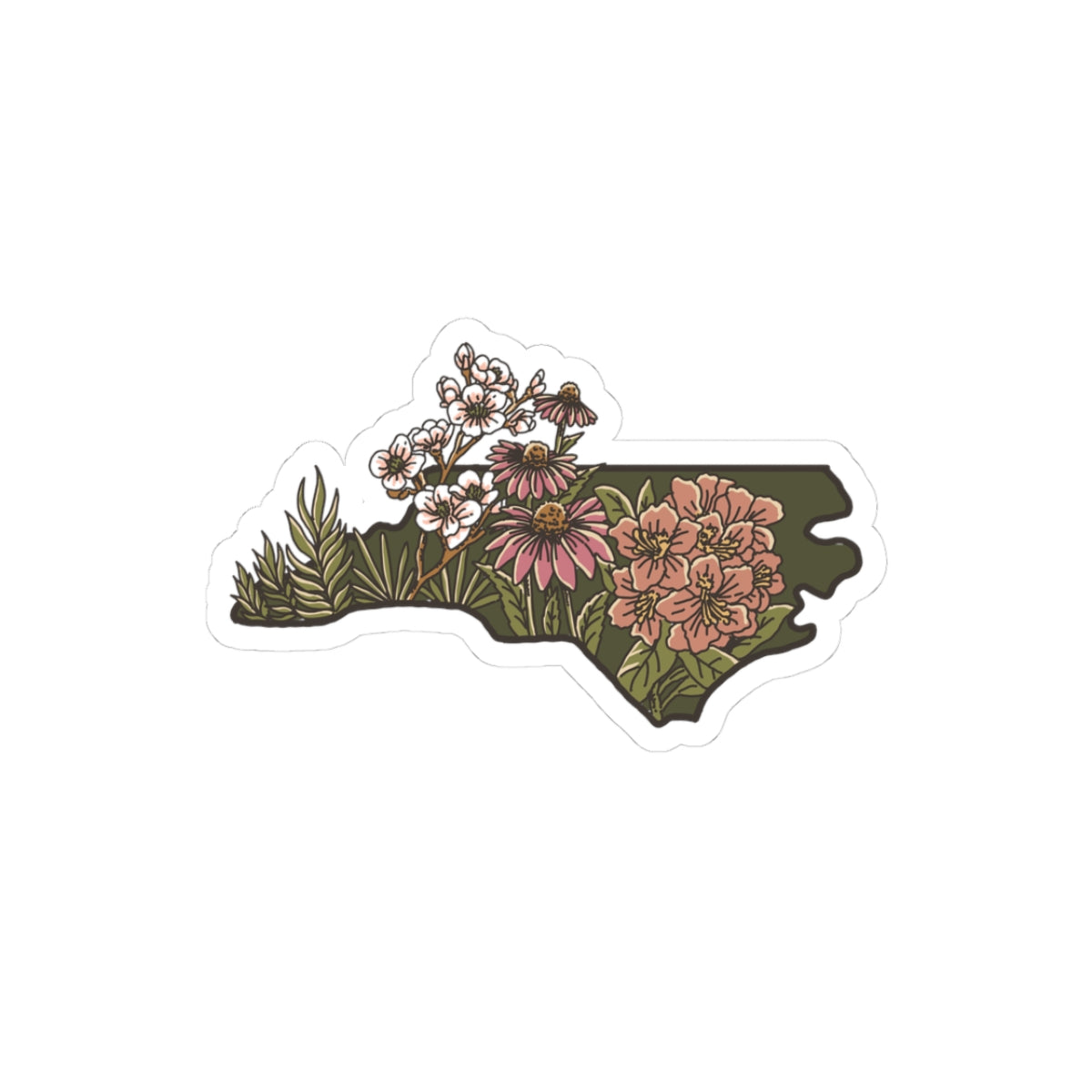 NC Wildflowers Kiss-Cut Sticker