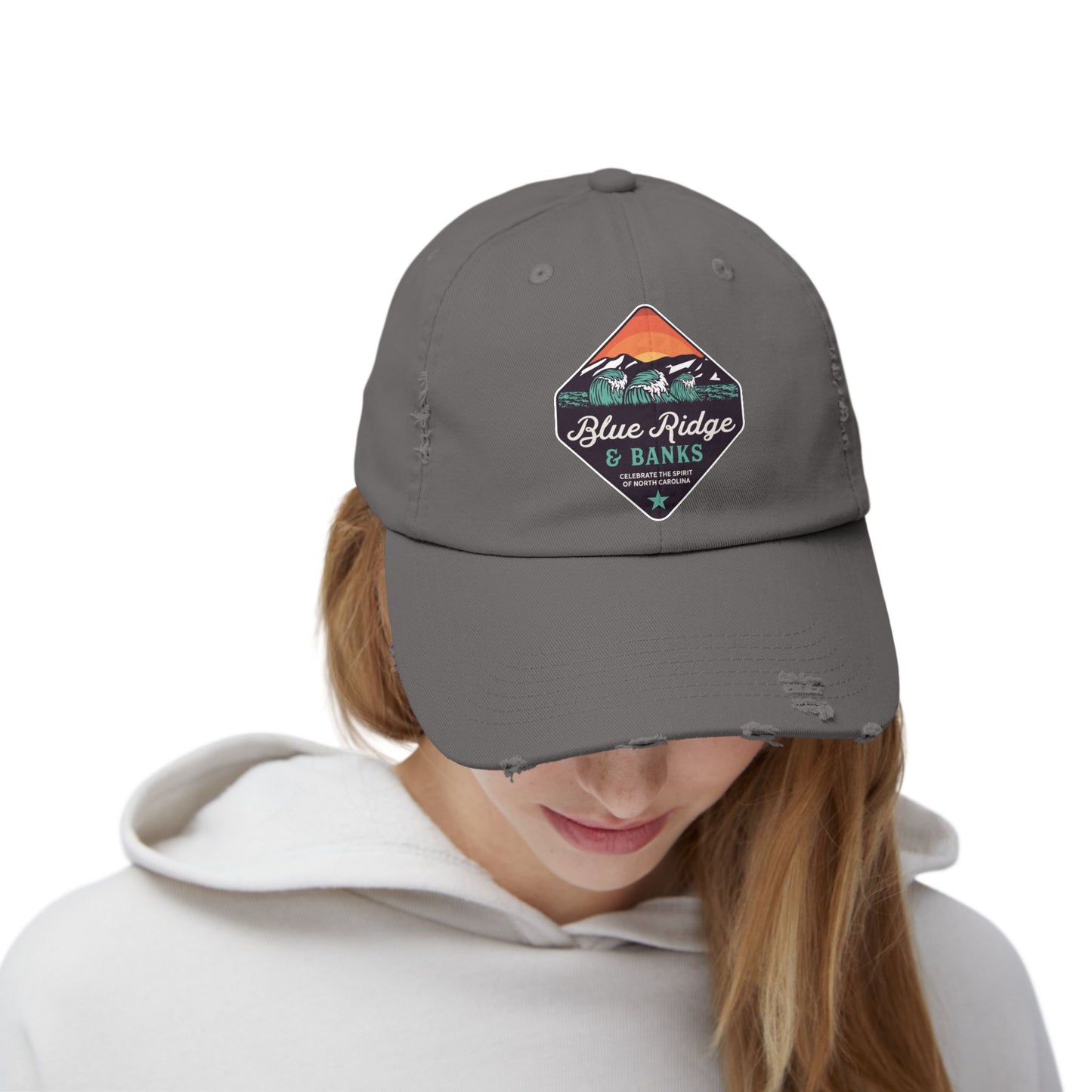 Distressed Cap - North Carolina Blue Ridge & Banks