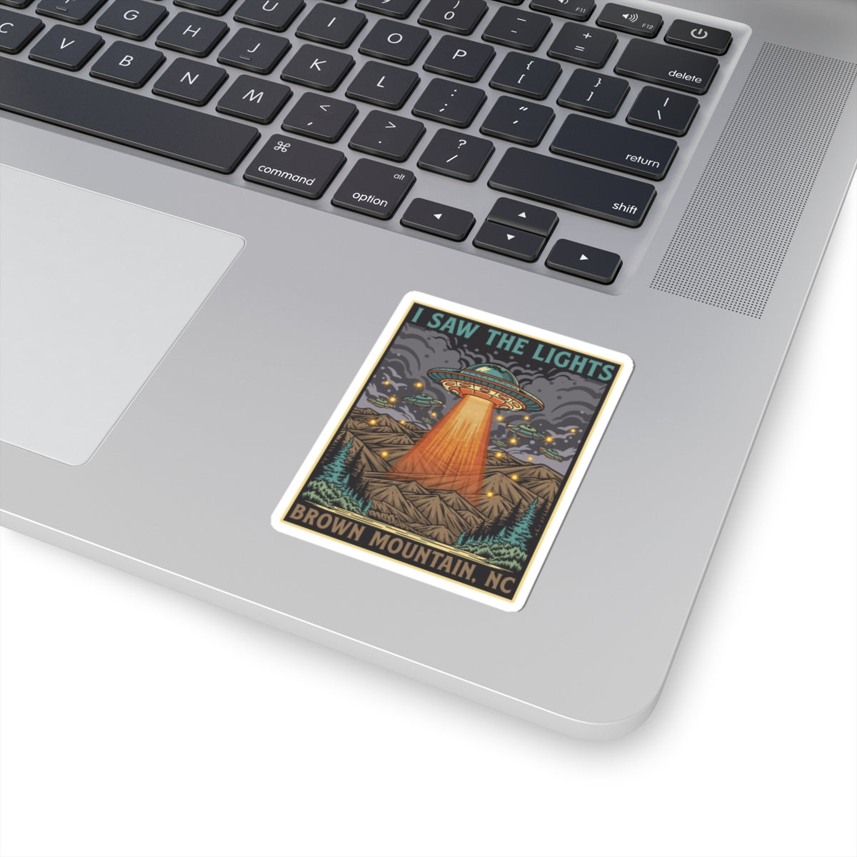 I Saw the Lights – Brown Mountain NC Sticker | Kiss-Cut UFO Mystery Vinyl