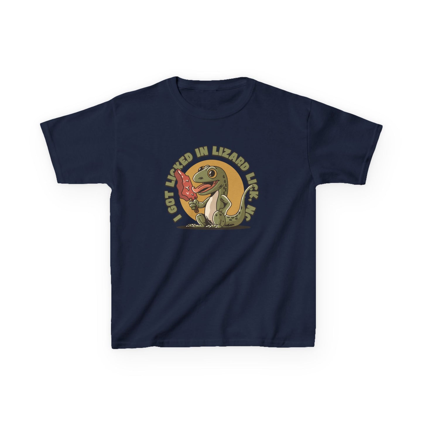 I Got Licked in Lizard Lick, NC β Kids Heavy Cotton Tee
