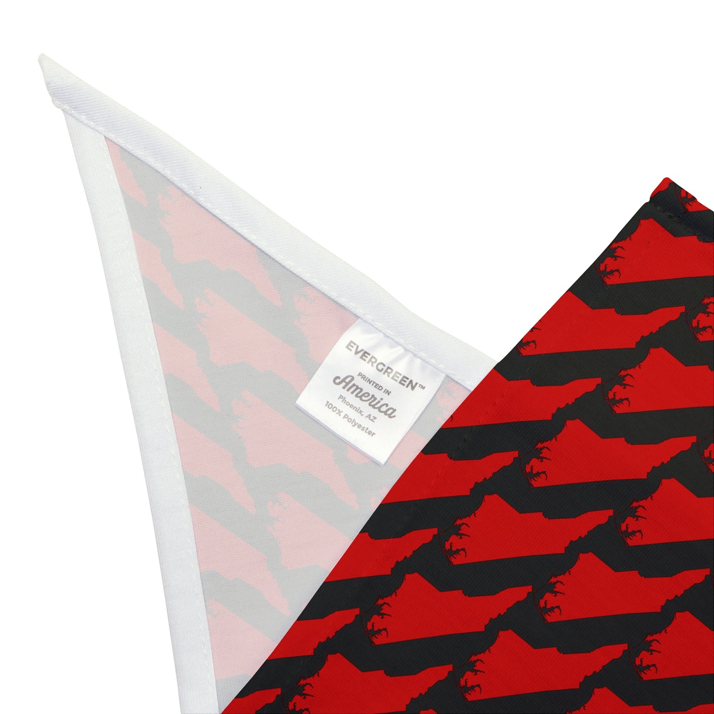 Red NC State Pattern on Black โ Pet Bandana