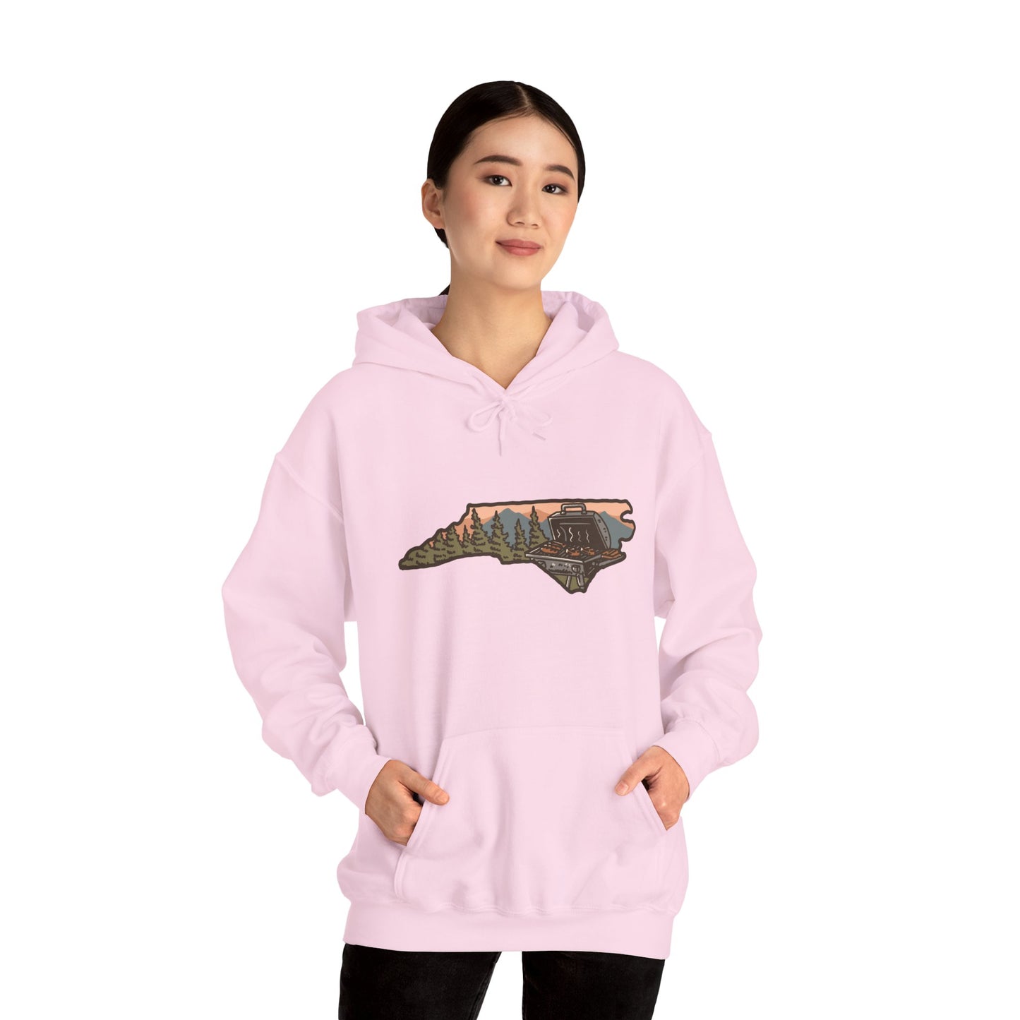 π₯ NC BBQ Mountain Scene Women's Hoodie β Everyday Wear Edition