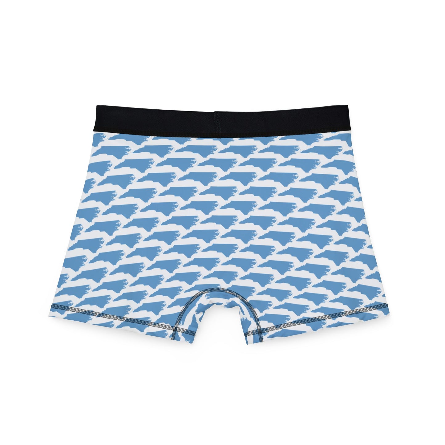 North Carolina State Pattern Boxer Briefs – Men’s Underwear (Baby Blue on Black)