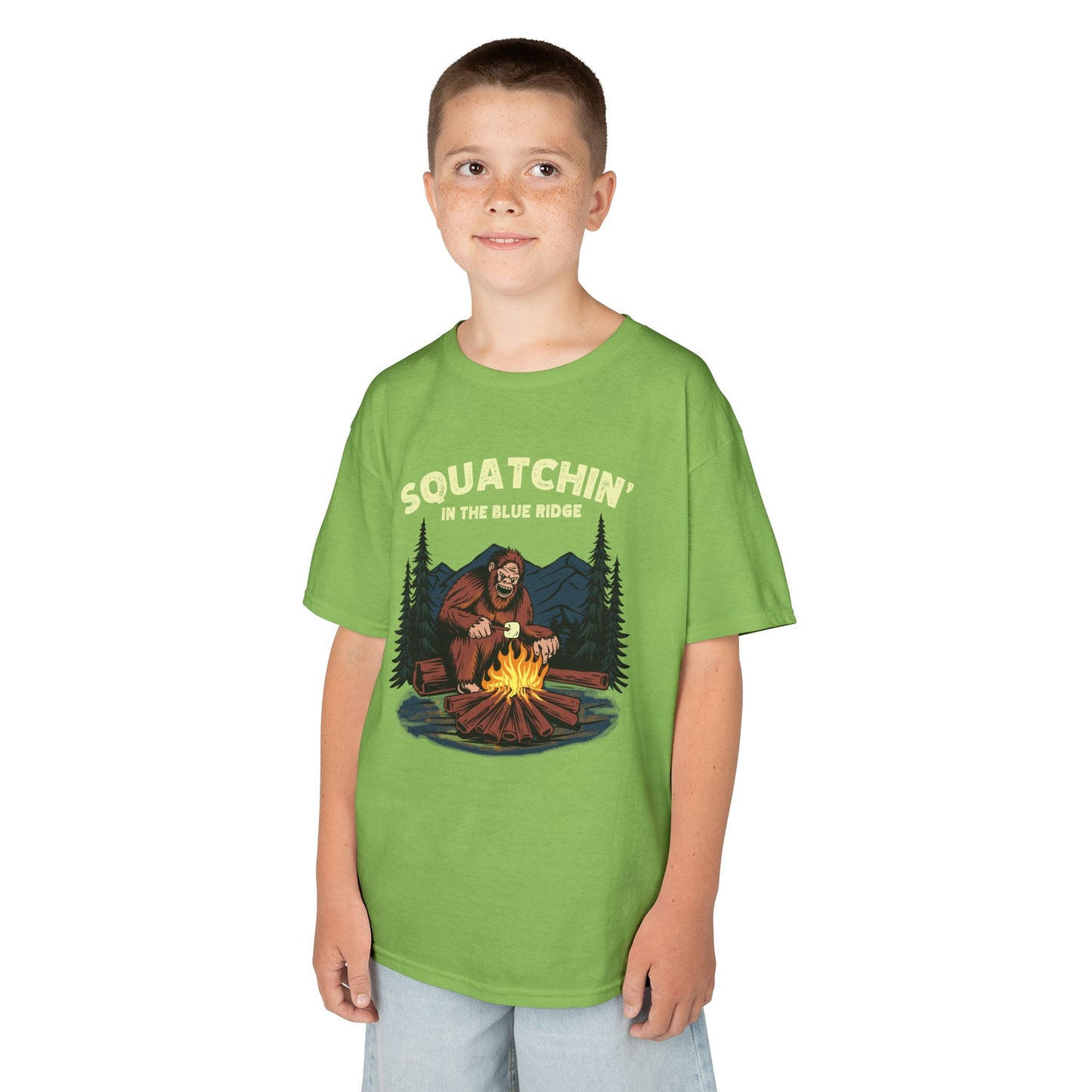 Squatchin’ in the Blue Ridge – Kids Heavy Cotton Tee
