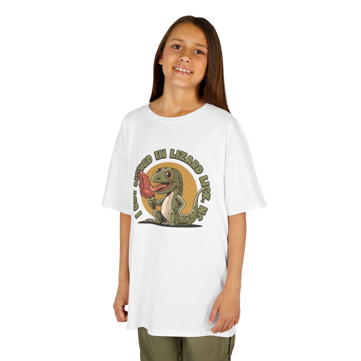 I Got Licked in Lizard Lick, NC β Kids Heavy Cotton Tee