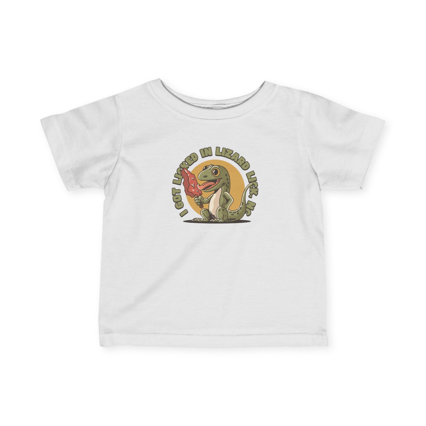 I Got Licked in Lizard Lick, NC β Infant Fine Jersey T-Shirt