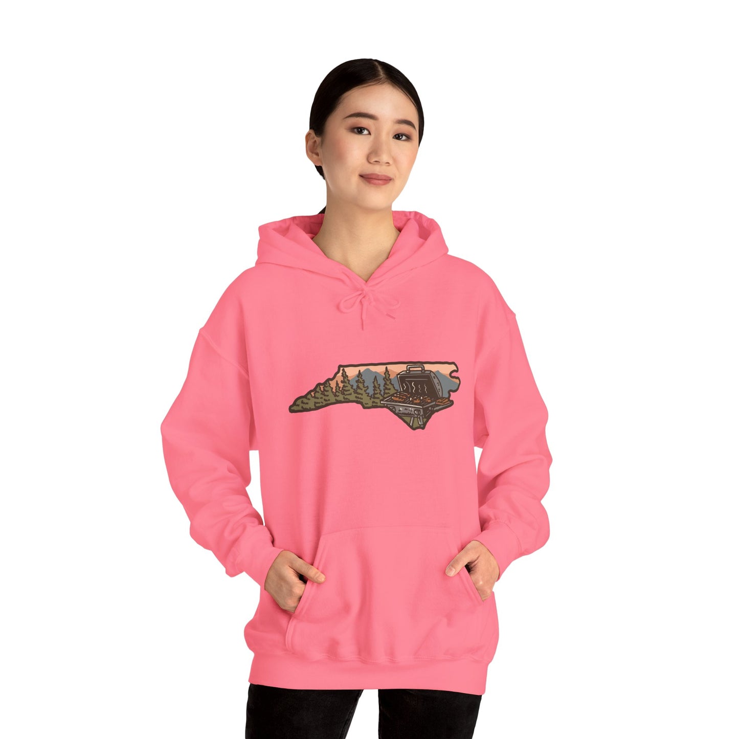 π₯ NC BBQ Mountain Scene Women's Hoodie β Everyday Wear Edition