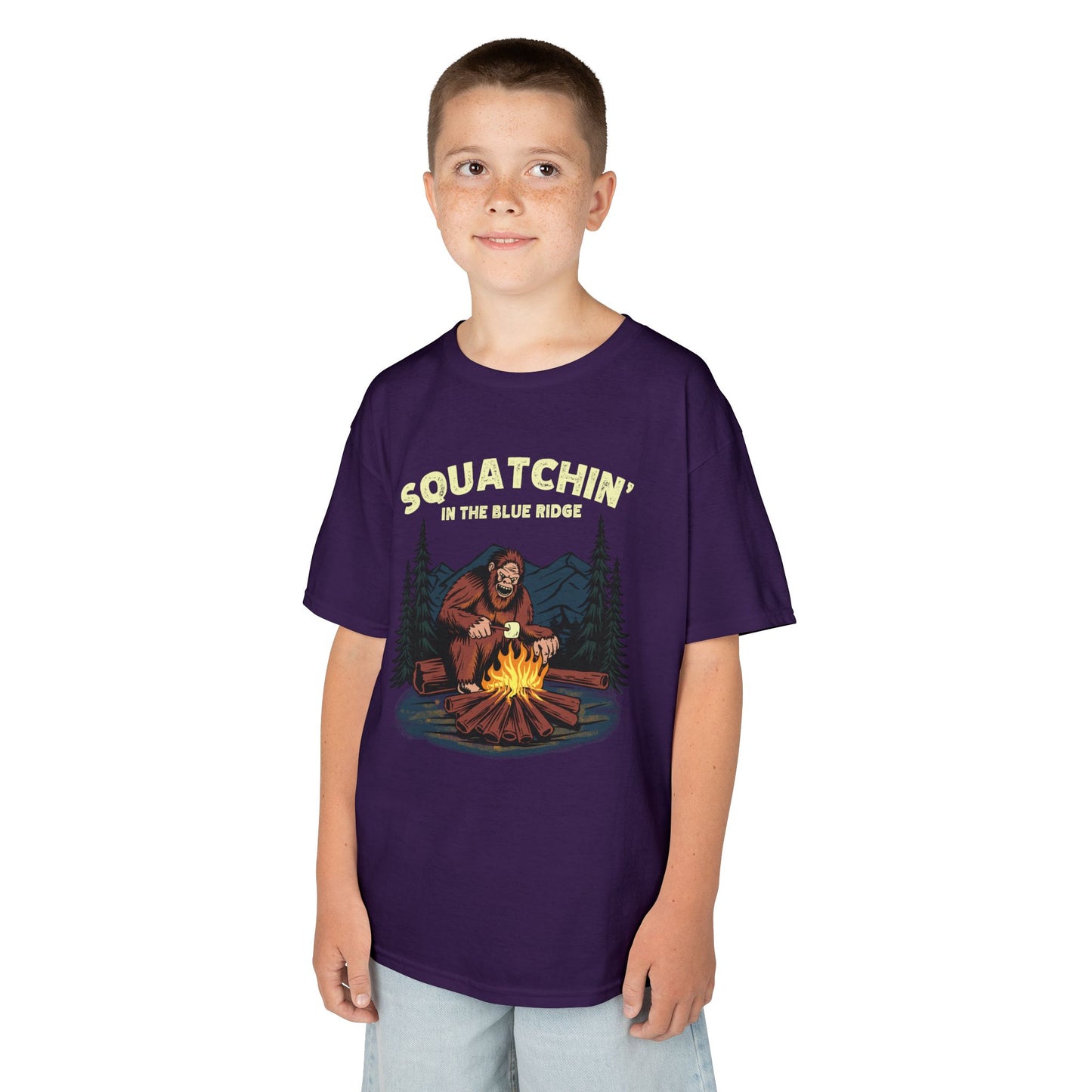 Squatchin’ in the Blue Ridge – Kids Heavy Cotton Tee