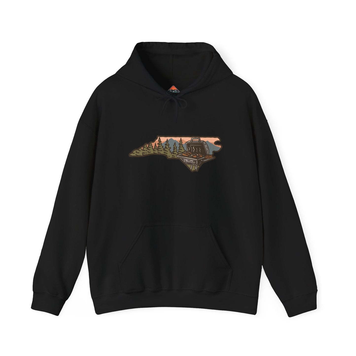π₯ NC BBQ Mountain Scene Men's Hoodie β Everyday Wear Edition