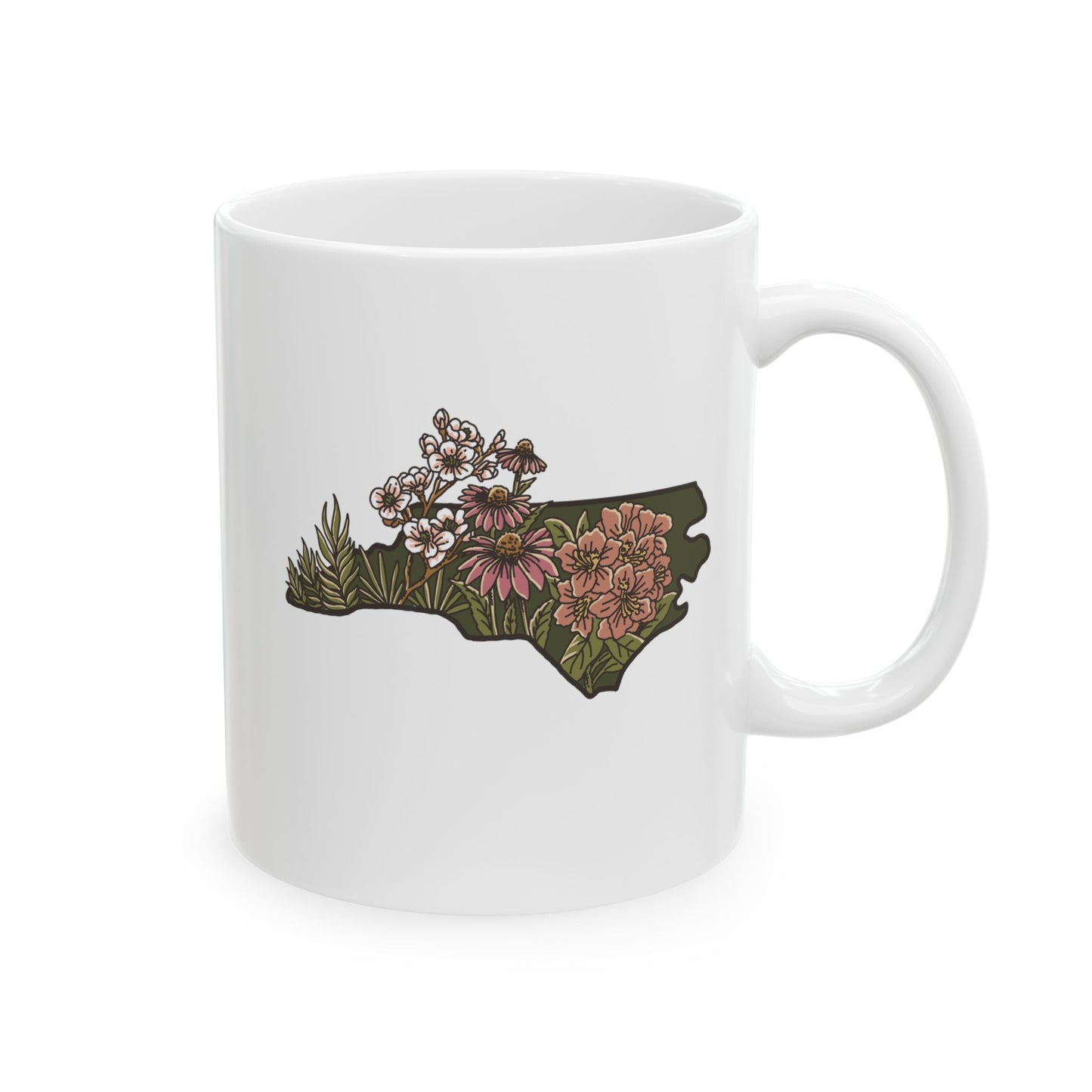 North Carolina Wildflowers – 11oz Ceramic Coffee Mug
