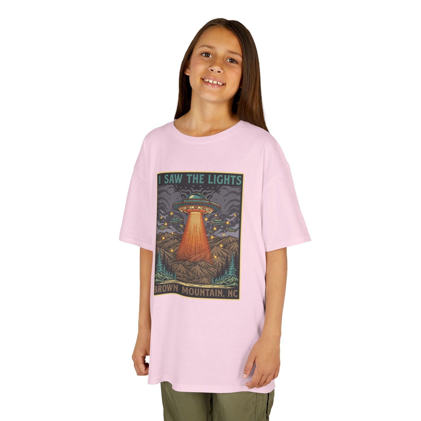 I Saw the Lights – Brown Mountain, NC – Kids Heavy Cotton Tee