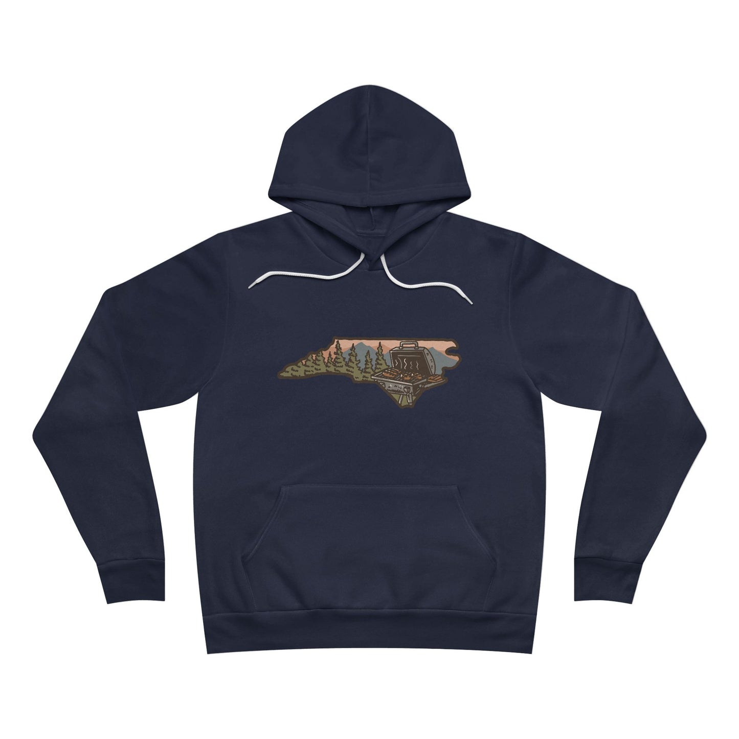 💎 NC BBQ Mountain Scene Men's Hoodie – Premium Edition