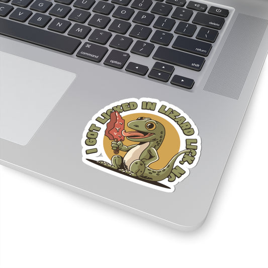 I Got Licked in Lizard Lick NC Sticker – Kiss-Cut Funny Lizard Souvenir
