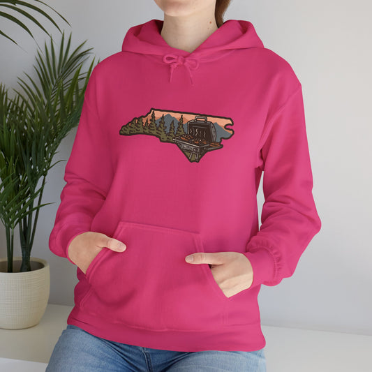 🔥 NC BBQ Mountain Scene Women's Hoodie – Everyday Wear Edition