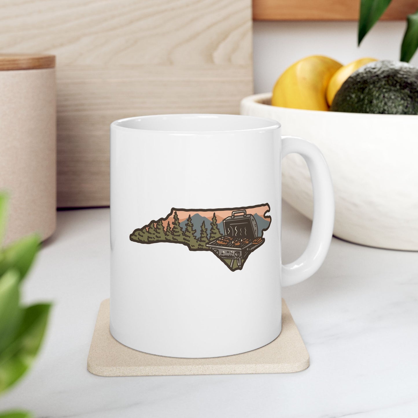 North Carolina BBQ in the Mountains – 11oz Ceramic Coffee Mug