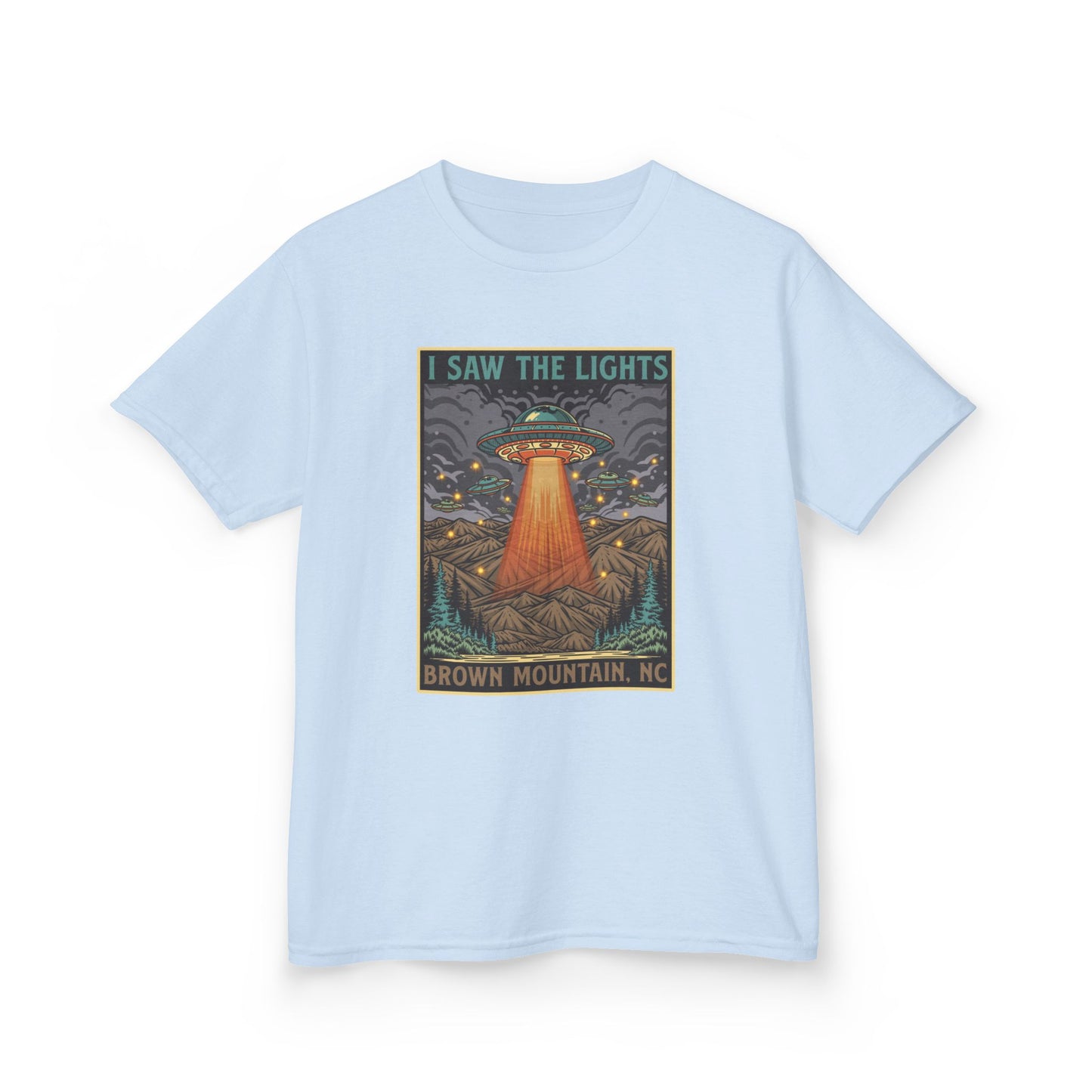 I Saw the Lights – Brown Mountain, NC – Kids Heavy Cotton Tee