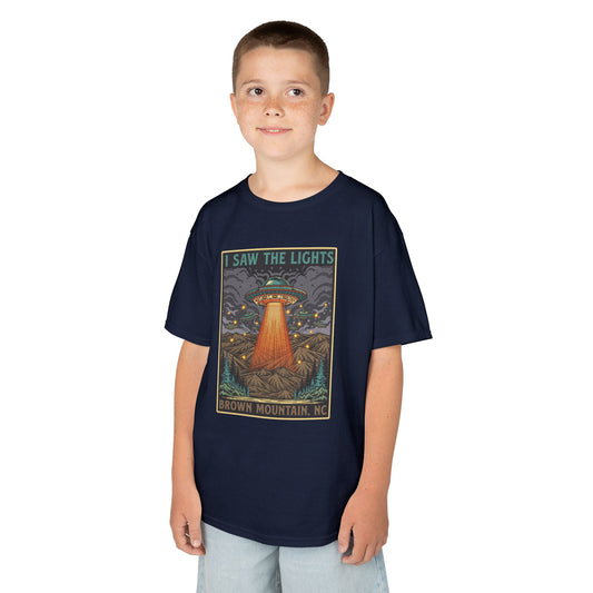 I Saw the Lights – Brown Mountain, NC – Kids Heavy Cotton Tee
