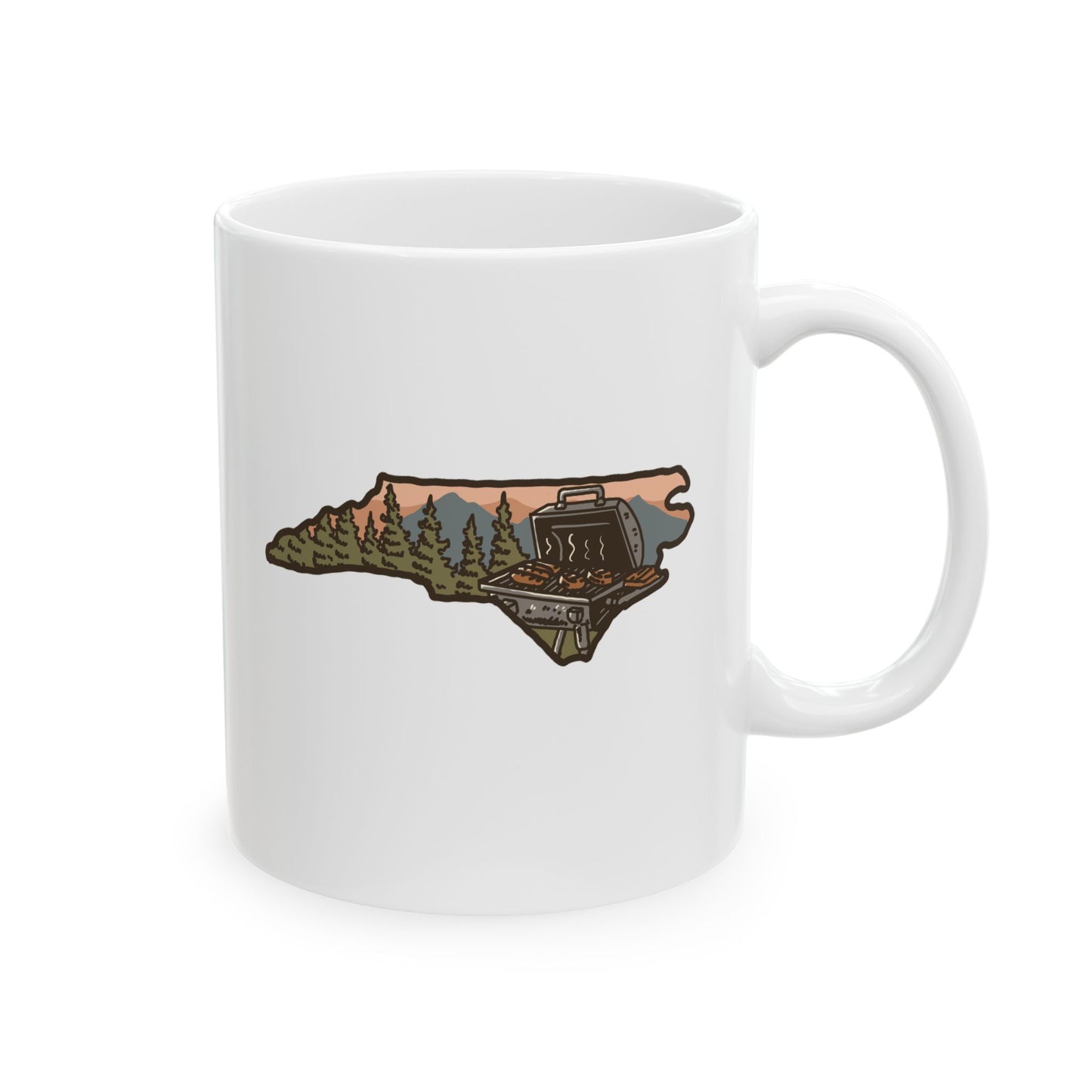 North Carolina BBQ in the Mountains – 11oz Ceramic Coffee Mug