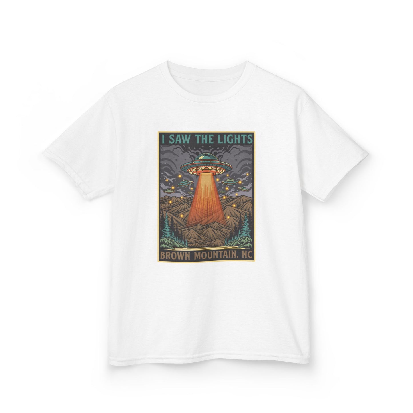 I Saw the Lights – Brown Mountain, NC – Kids Heavy Cotton Tee