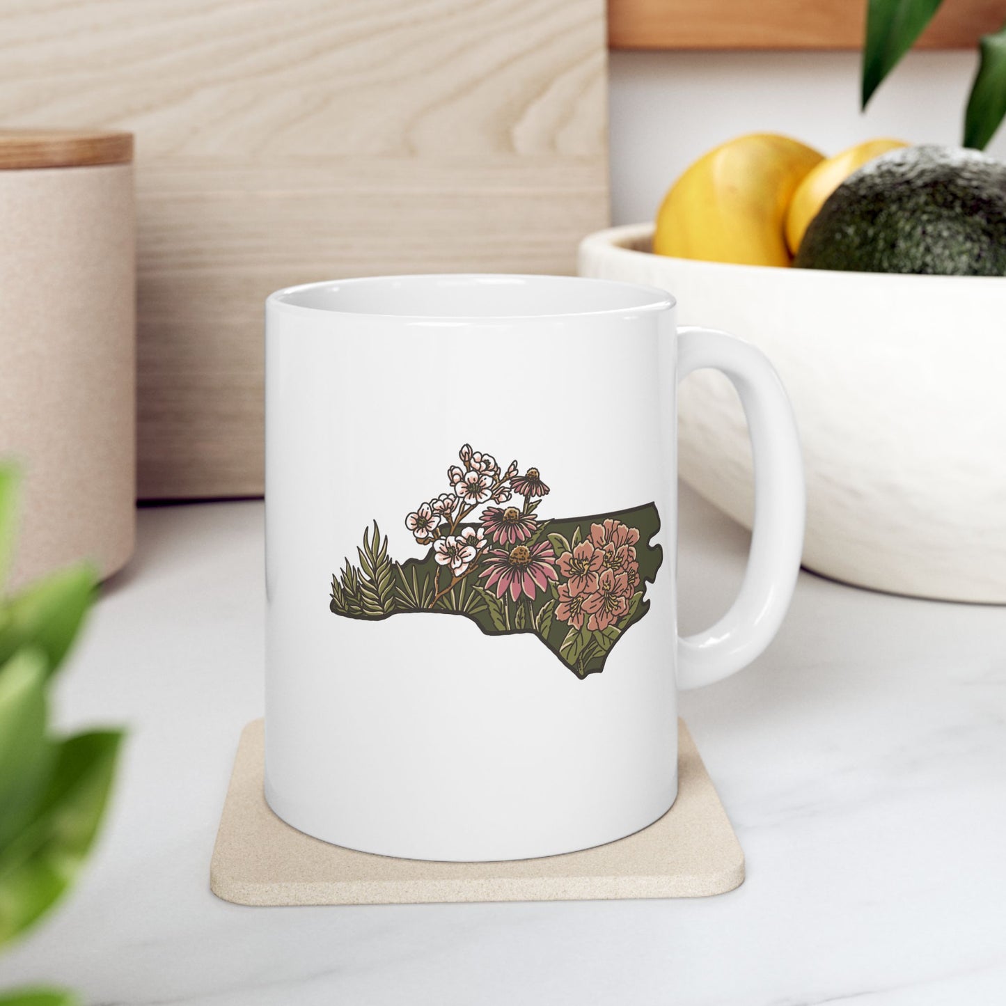 North Carolina Wildflowers – 11oz Ceramic Coffee Mug