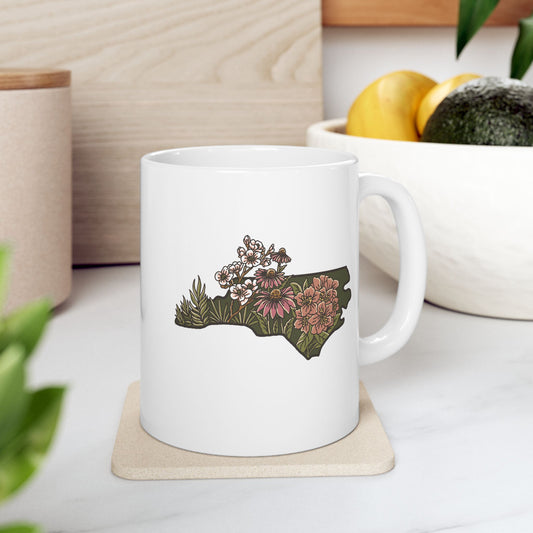 North Carolina Wildflowers – 11oz Ceramic Coffee Mug