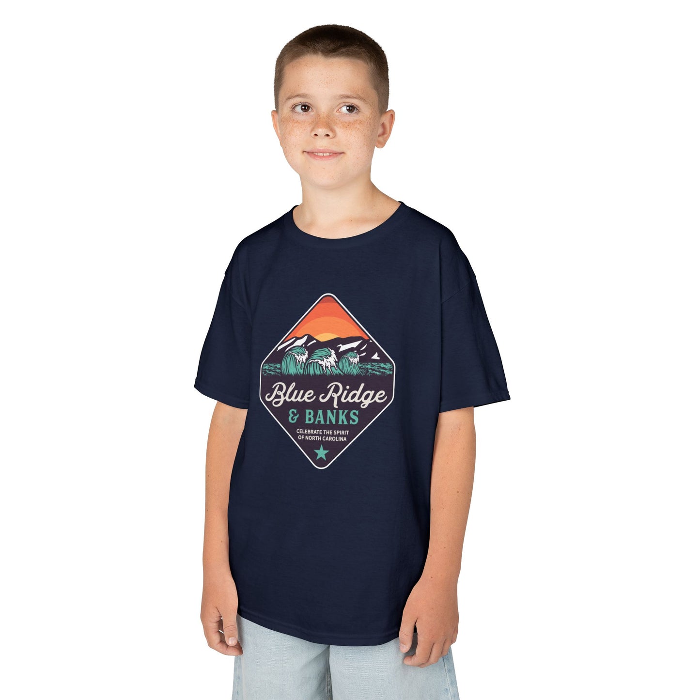 Blue Ridge & Banks Logo – Kids Heavy Cotton Tee