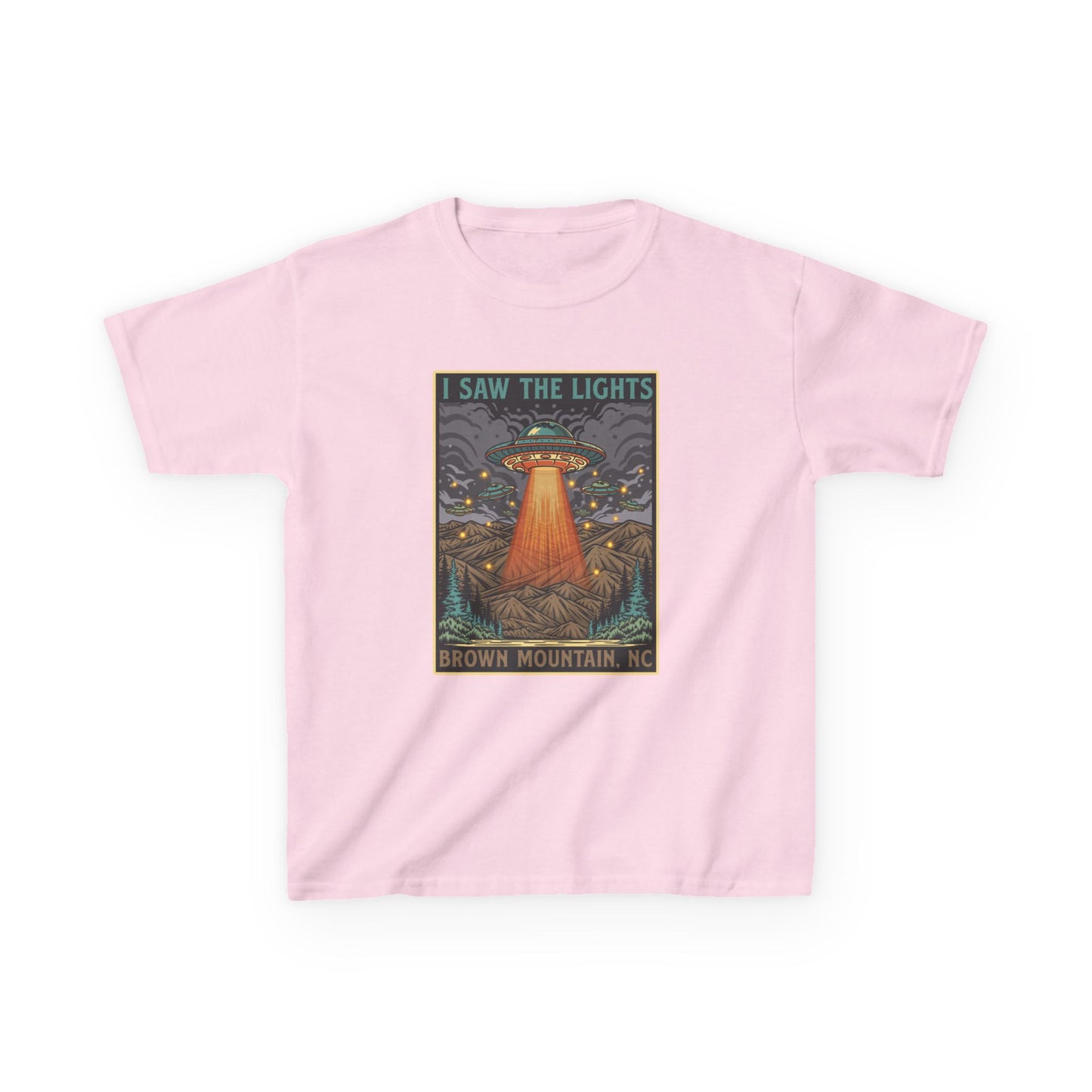 I Saw the Lights – Brown Mountain, NC – Kids Heavy Cotton Tee