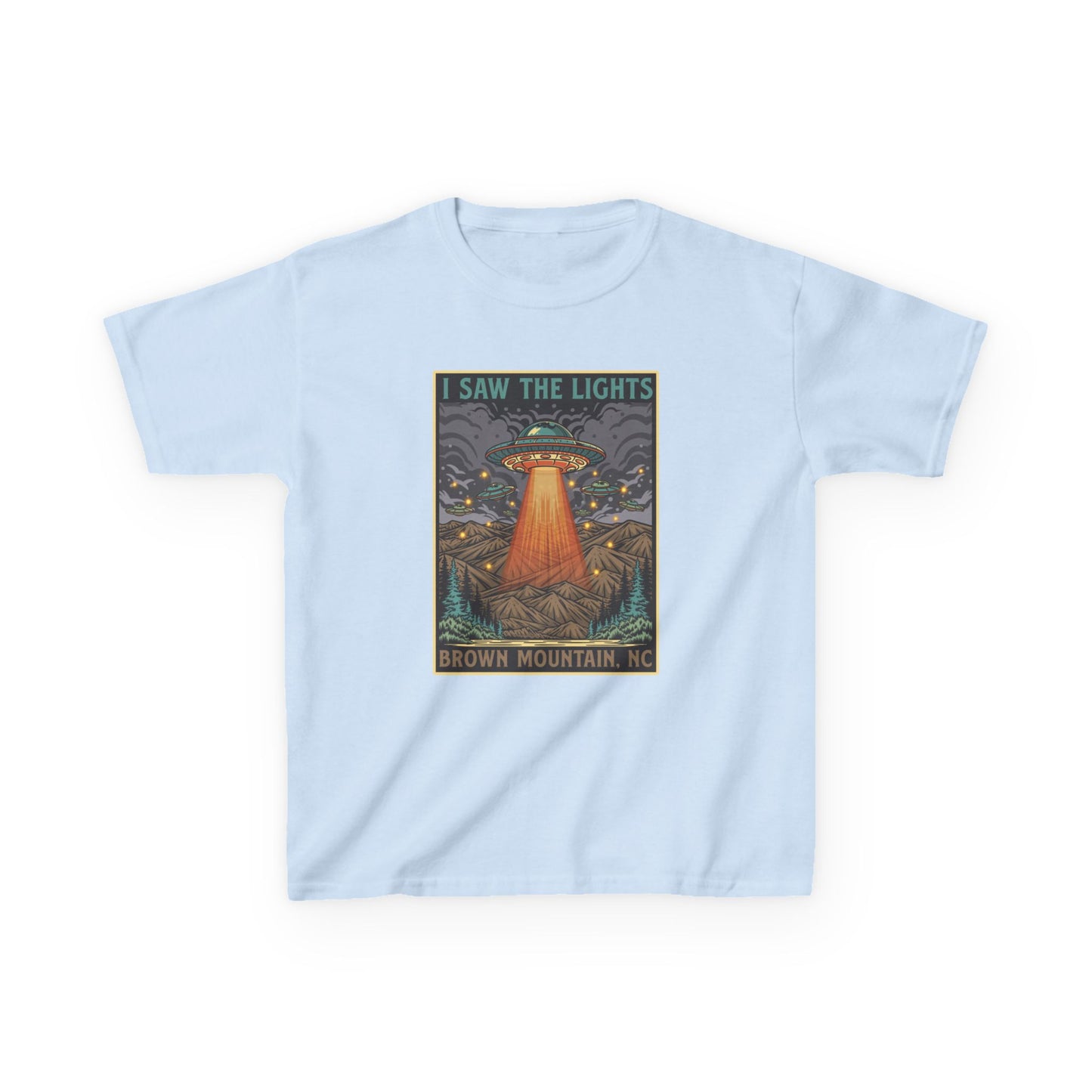 I Saw the Lights – Brown Mountain, NC – Kids Heavy Cotton Tee